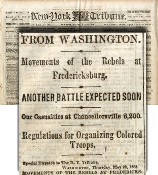 The New York Tribune Reports On The 54th Massachusetts (Colored) Departure For The Front 