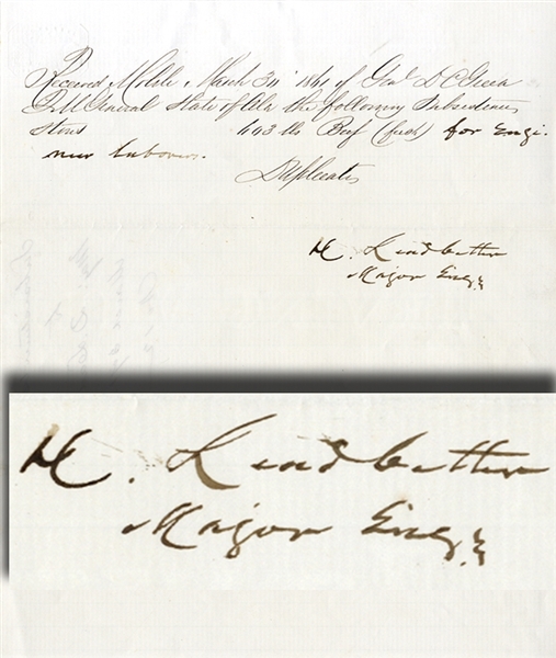 General Danville Leadbetter Signed Document