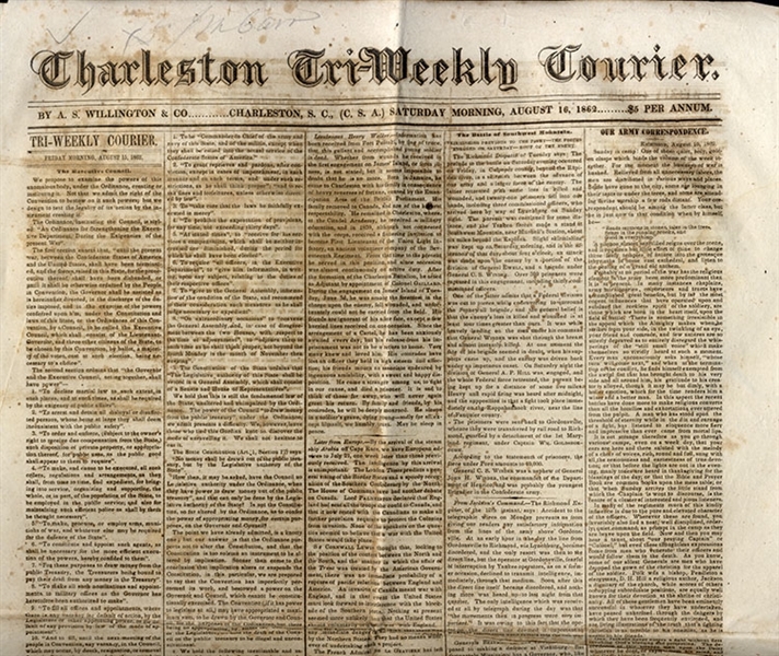 Charleston Confederate Newspaper