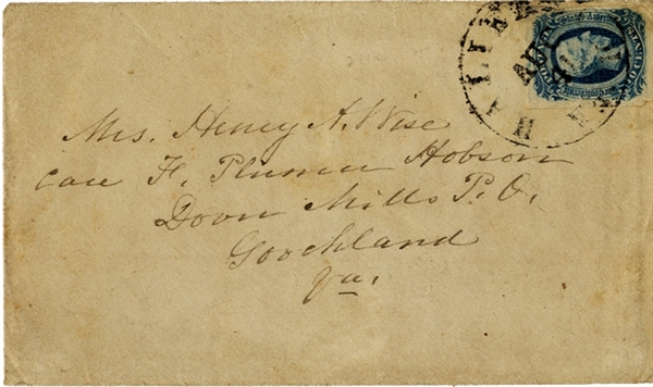 Alexander Wise Signed Confederate Cover