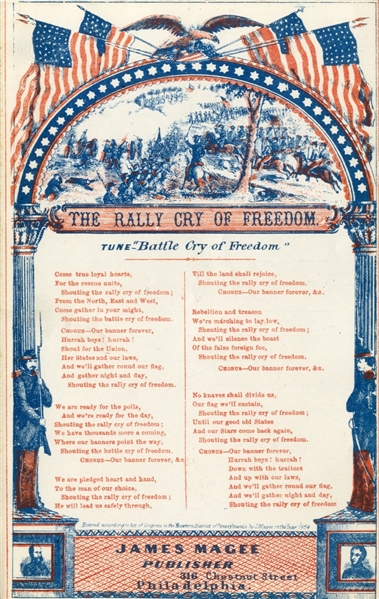 Colorful Battle Scene Stationery: The Rally Cry of Freedom. 