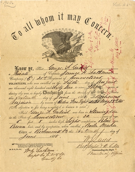 War-era Document for Discharge 