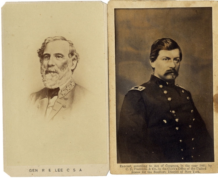 Pair CDVs: (2) Robert E. Lee and George B. McClellan