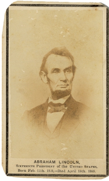 Scarce Black Bordered Lincoln Photograph