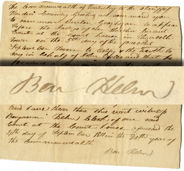 Document Signed by Benjamin Helm
