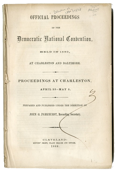The Democratic 1860 Conventions