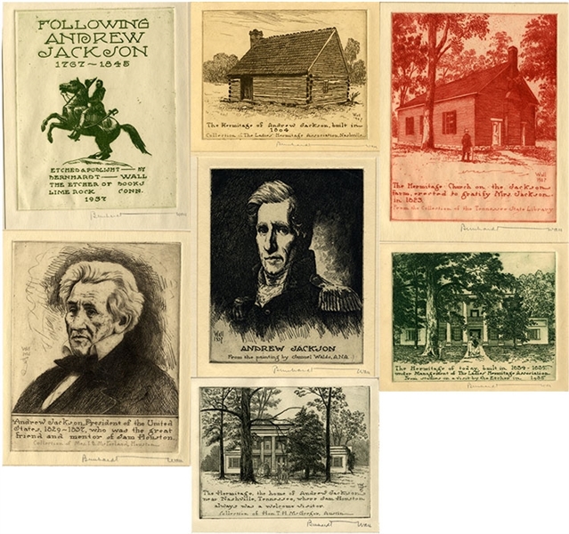 Collection of Andrew Jackson Plates by Bernhardt Wall