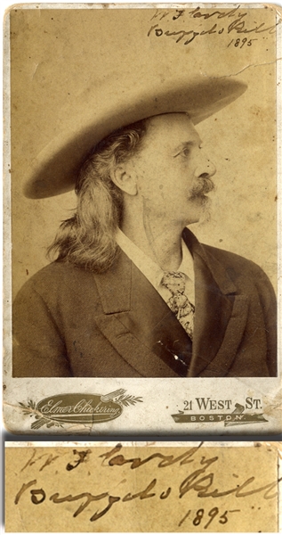 Buffalo Bill - Double Signed Cabinet Card Photograh