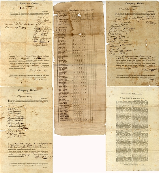 Barbary War Period Massachusetts Militia Documents