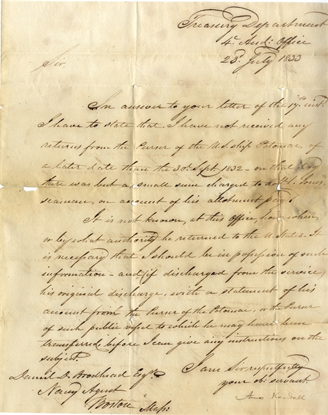 1833 Naval Document