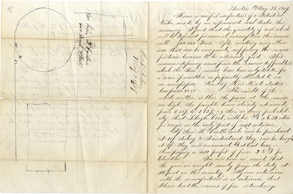1840 Coal Mining Letter