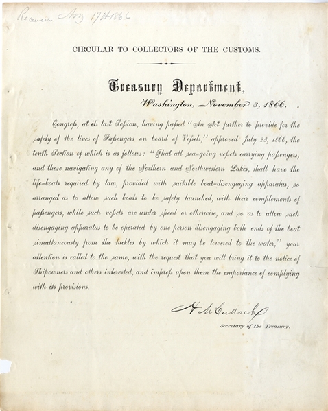 Government Regulations in 1868