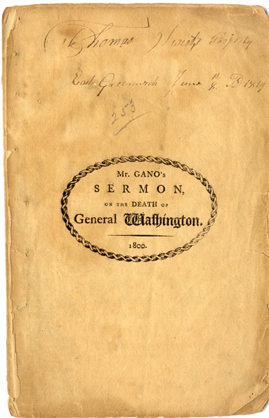 “Mr. Gano's Sermon on the Death of General Washington, 1800.”