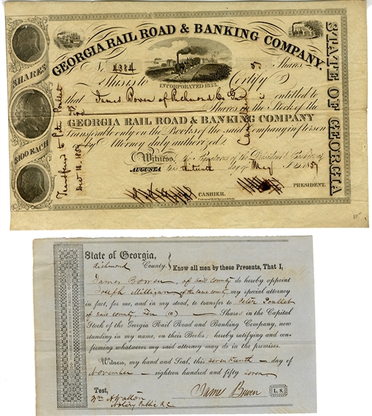 Georgia Financial Instrument - 1857