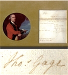 Important Document Signed by General Thomas Gage Pertaining to the Commission of Officers in the King’s Army at Boston in 1775