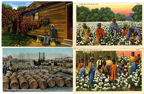 Slave - Share Cropper Themed Color Printed Postcards.