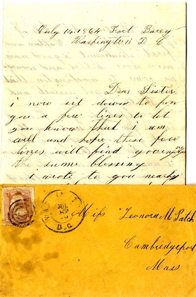 Rare Artilleryman's First Battle of Ream's Station Letter, June 29, 1864-Capture of Maynadier's 1st United State Battery