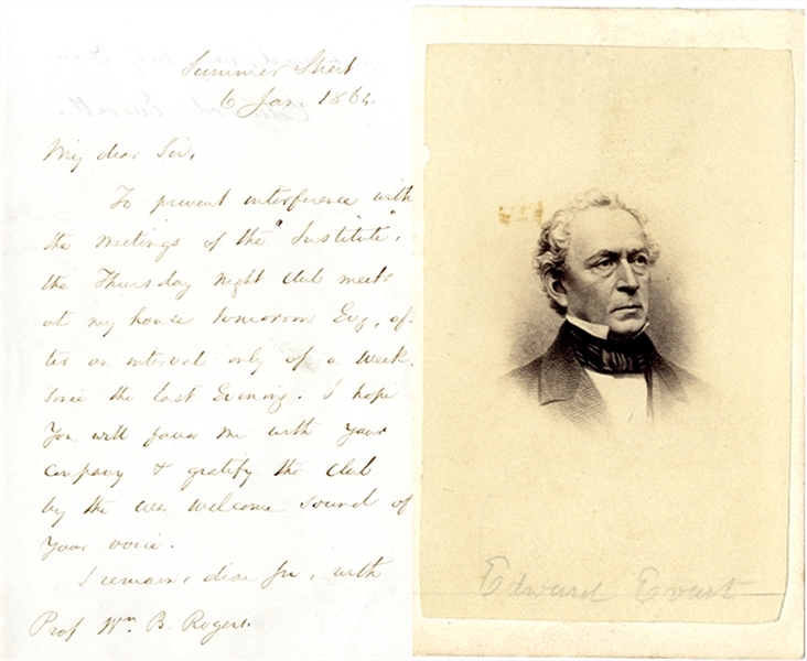 Edward Everret Letter and CDV