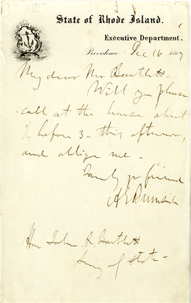 General Burnside Autograph Letter Signed