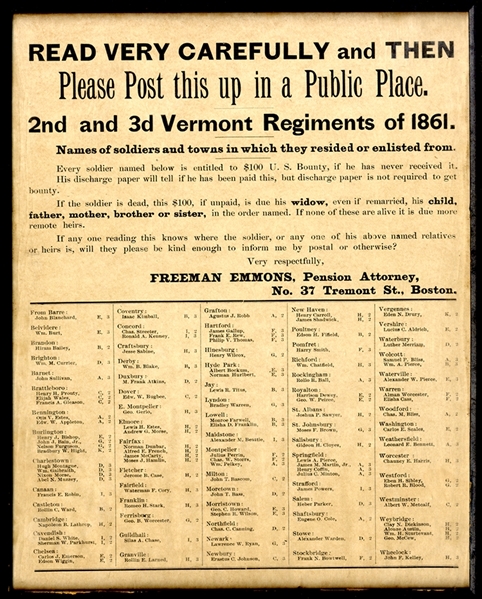 Solicitating the 2nd and 3rd Vermont Regiments