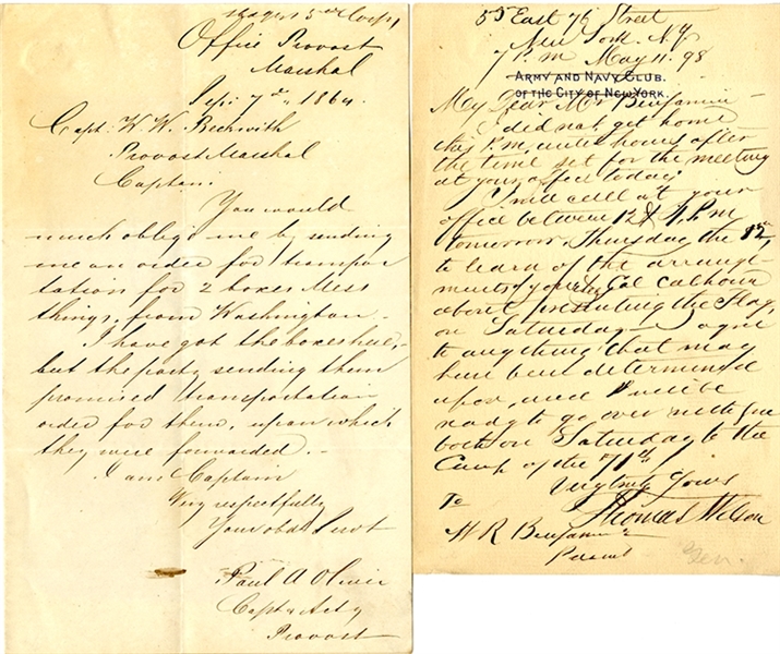 Two Union Generals’ Letters