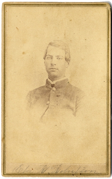 CDV: Pvt. Eber R. Robertson, 4th South Carolina Cavalry, KIA