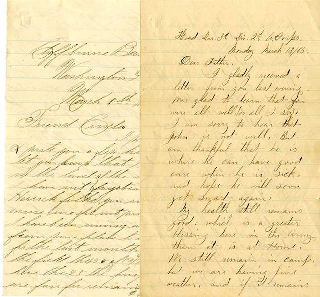 Two Letters regarding Lincoln’s 2nd Inauguration