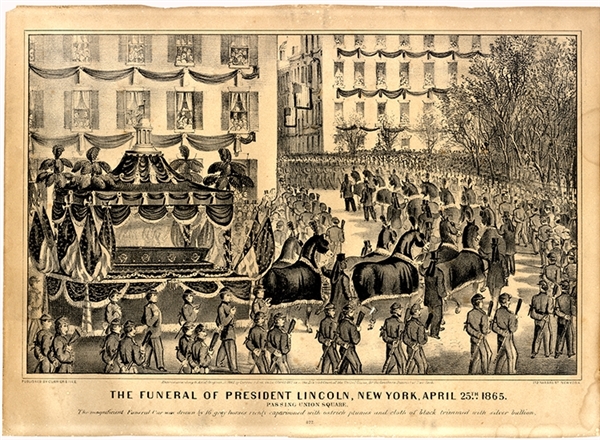 The Funeral of President Lincoln Passing Union Square