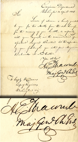 Letter Signed by the Hero Of Plattsburgh