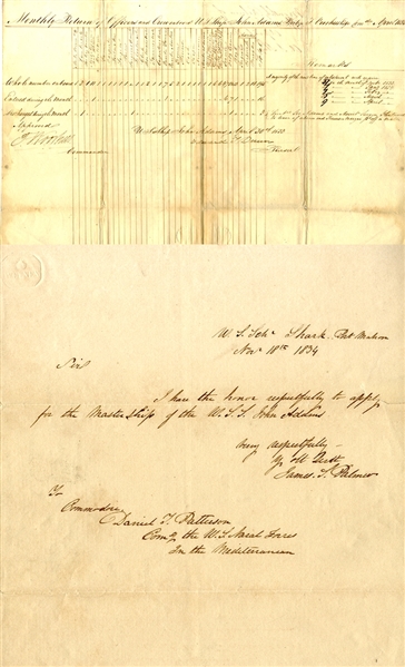 A Pair of Documents Regarding U.S.S. John Adams