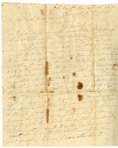2nd Maryland Battalion Letter After Gettysburg