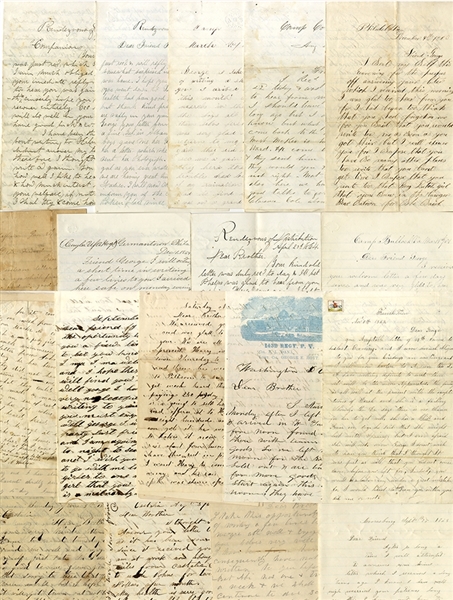 Civil War Letter Archive of 141st Pennsylvania Soldiers - Some With Sexual Content 