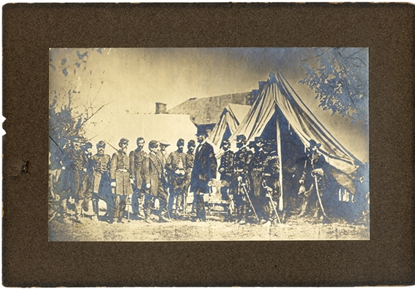Seminal Portrait of President Abraham Lincoln Meeting George McClellan and Staff in the Aftermath of the Battle of Antietam