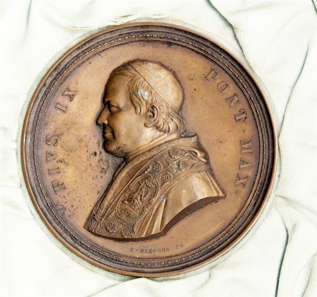 Beautiful Pope Medal Issued Upon The Consecration of the Basilica of St. Paul