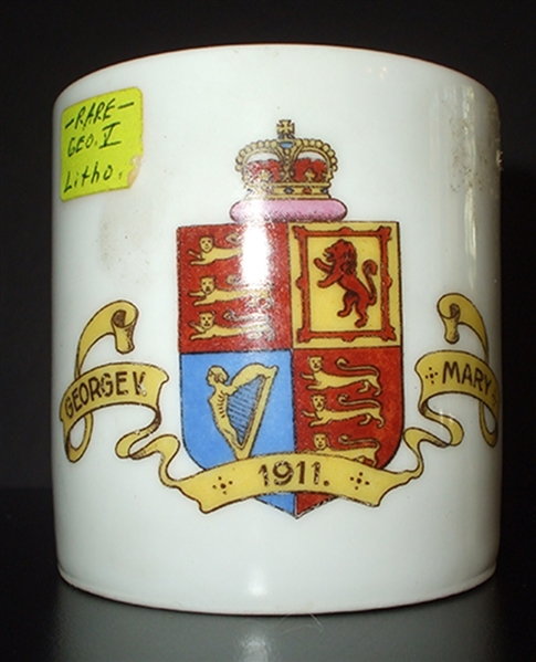 Rare Litho Cup For George V , Mary, 1911 Coronation
