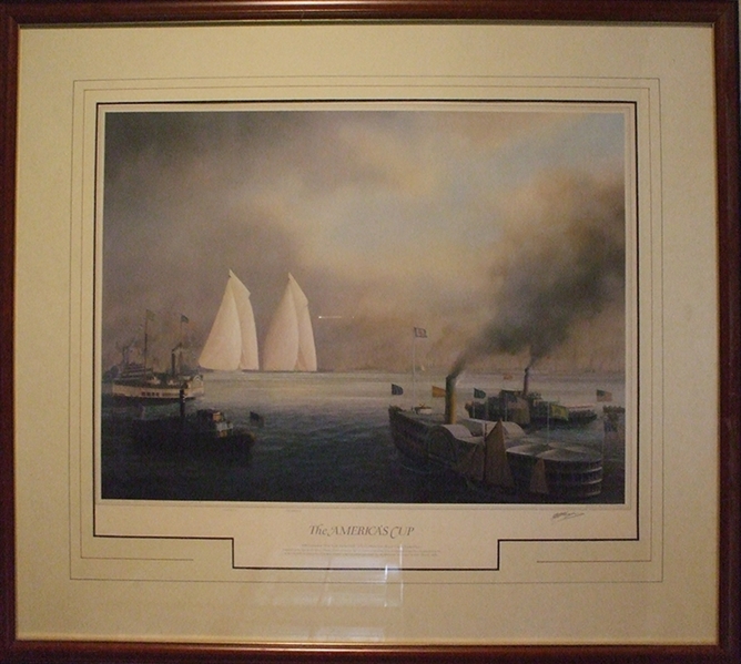 A Set Of Four America’s Cup  Signed Prints