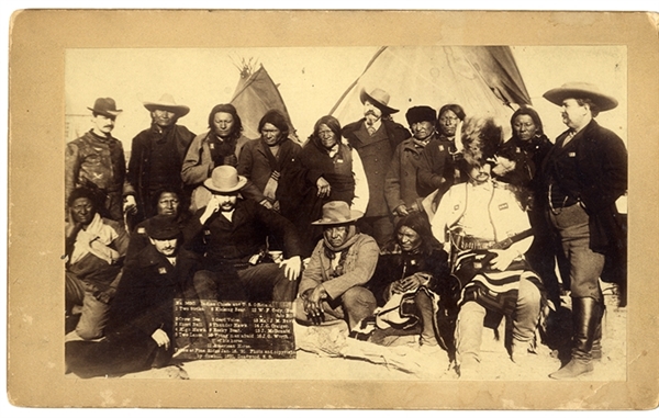 The Surviving Pine Ridge Surviving Sioux With Buffalo Bill And Others. 