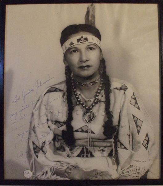 Native American Princess Signed Photograph 
