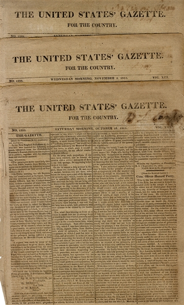 War of 1812 Era Newspaper