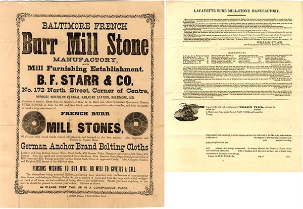 Mill-Stone Advertising Broadside and Circular. 