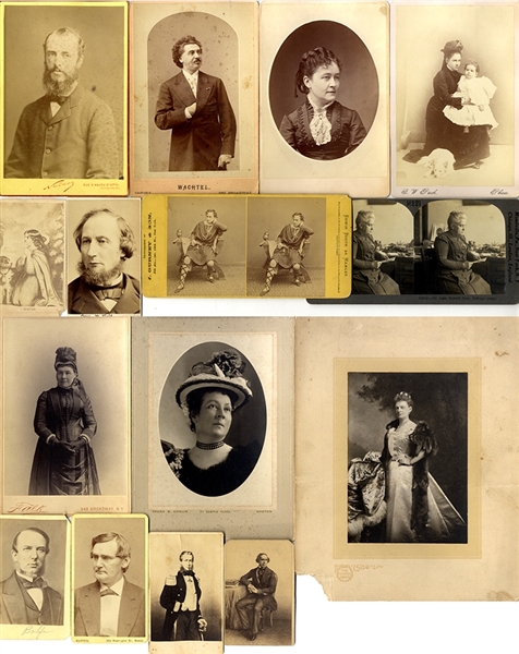 Varied 19th Century Photographs of Notables