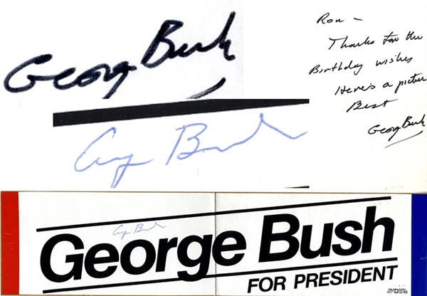 Two George Bush Items
