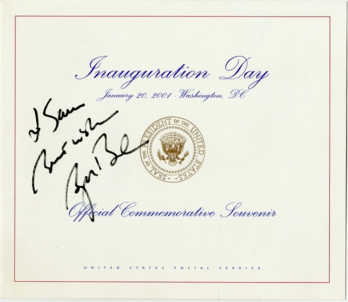 Signed George Bush Postal Commemorative Souvenir from Inauguration Day