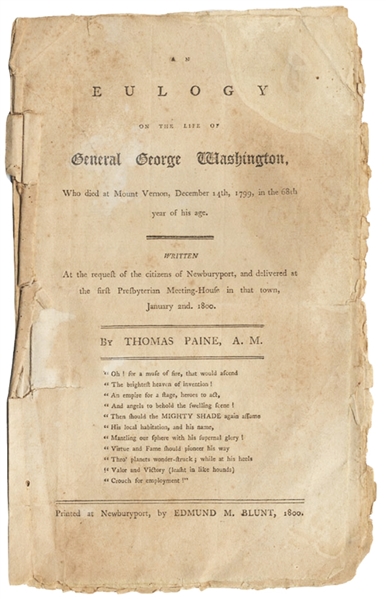 Thomas Paine’s Washington Eulogy