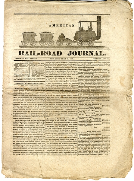 Early Issue of the RAIL_ROAD Journal
