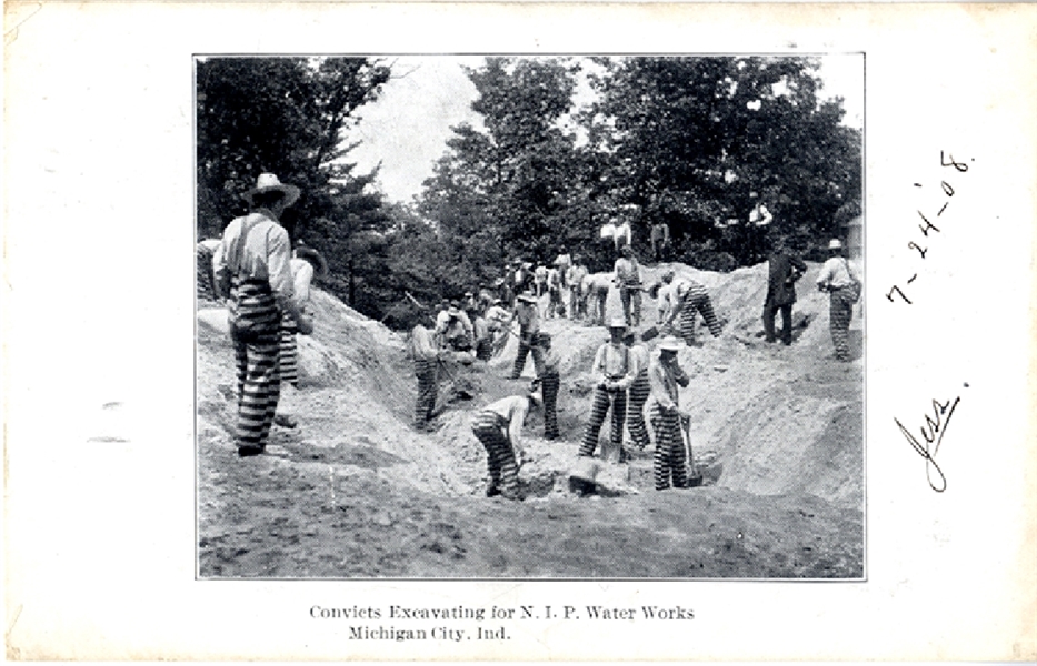 Convicts Digging Trenches in Indiana