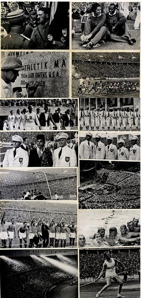 1936 Summer Olympic Games Photo Collection with several Featuring Jesse Owens. 