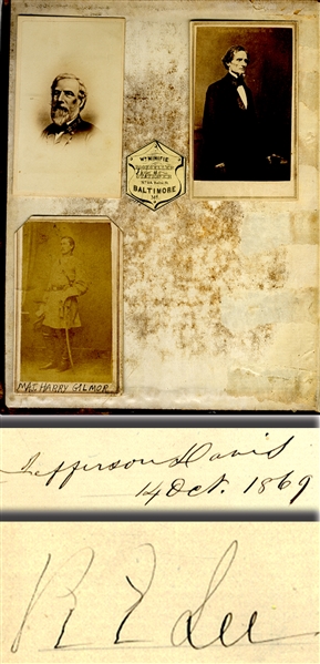 Autograph Album Featuring Autographs of Robert E. Lee and Jefferson Davis on the Same Page