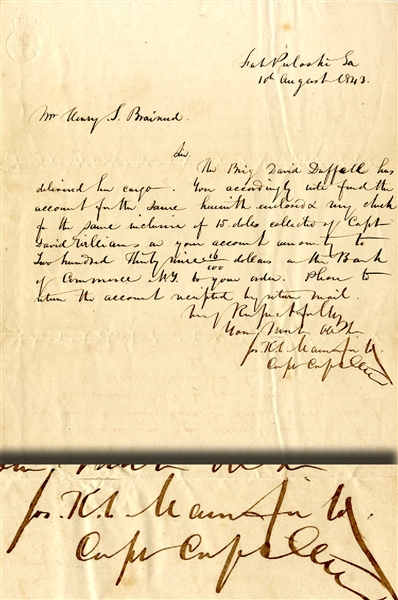 General Joseph K. Mansfield Autograph Letter Signed