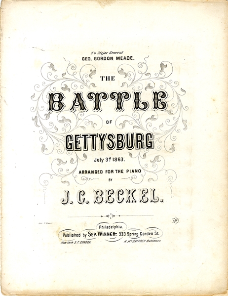 Another Gettysburg Music Sheet 